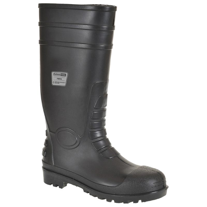 PORTWEST FW94 S4 ANTI-SLIP STEEL TOECAP WELLINGTON BOOTS